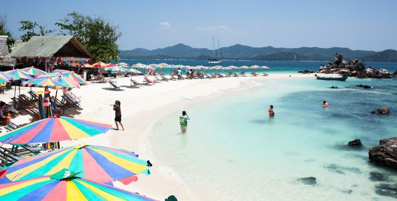tourists in phuket beach